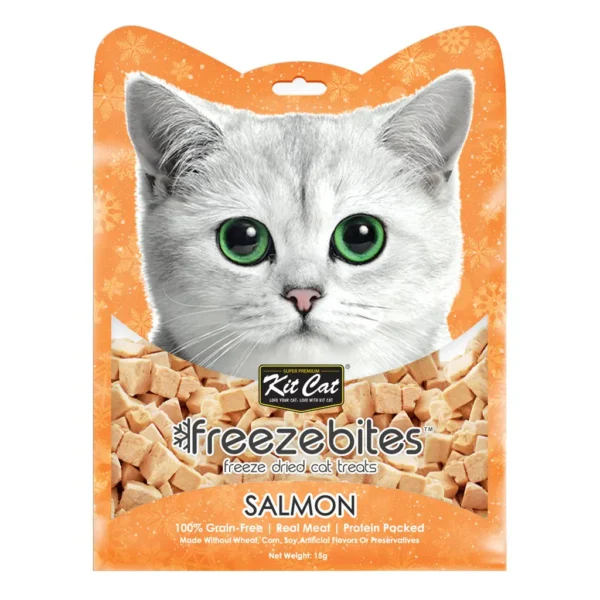 [Salmon] Kit Cat Freeze Bites Freeze Dried Cat Treats 100% Grain Free with Real Meat 15g