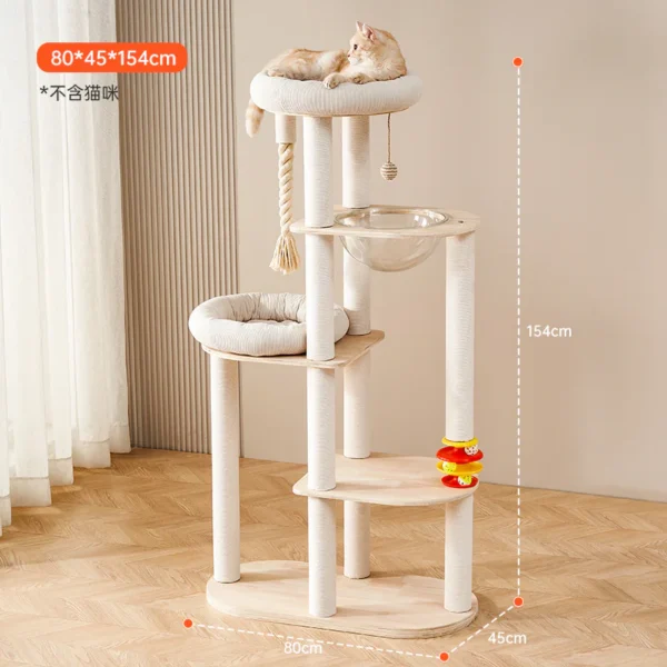[154CM Loft & Ball] Solid Wood Cat Condo