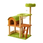 [123CM Purr & Play Cottage] Solid Wood Cat Condo - Image 6