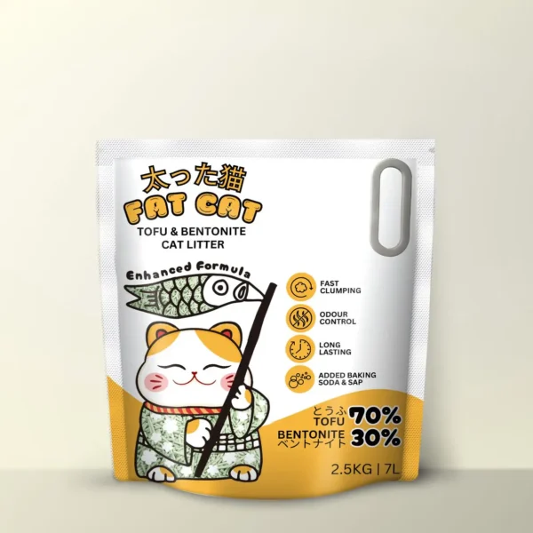 [Green Tea] Fat Cat Tofu & Bentonite Cat Litter 2.5KG | 7L
